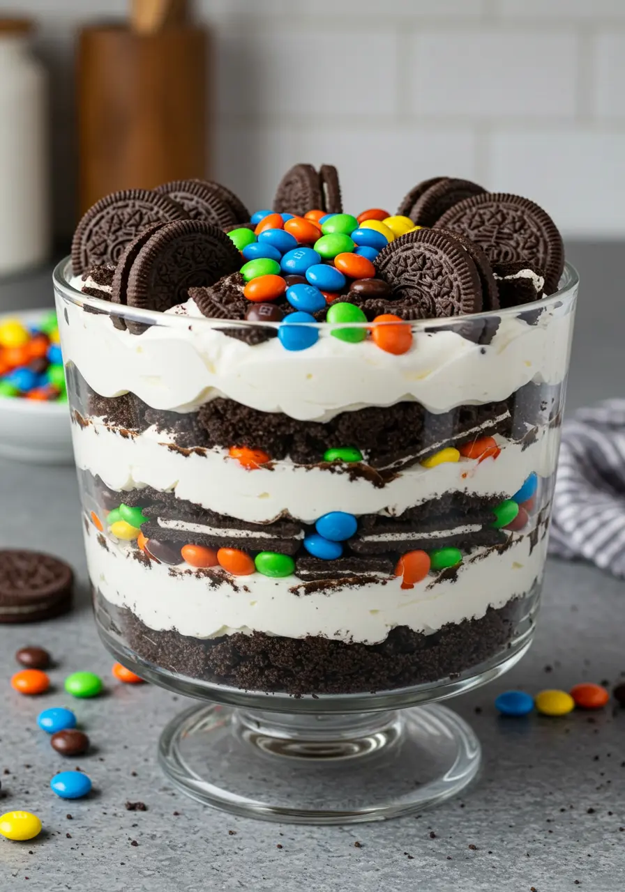 M&M’s Oreo Trifle: Easy No-Bake Dessert