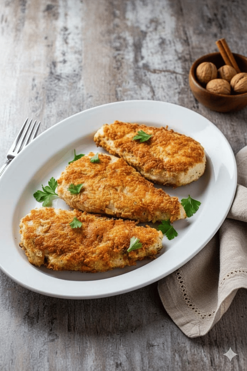 Keto Parmesan Crusted Chicken Breasts