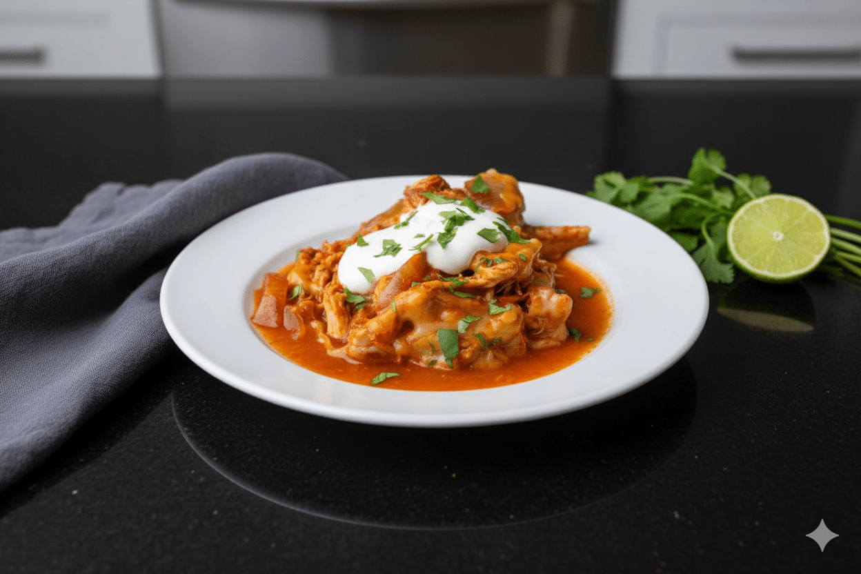 Low Carb Slow Cooker Chicken Enchilada Casserole