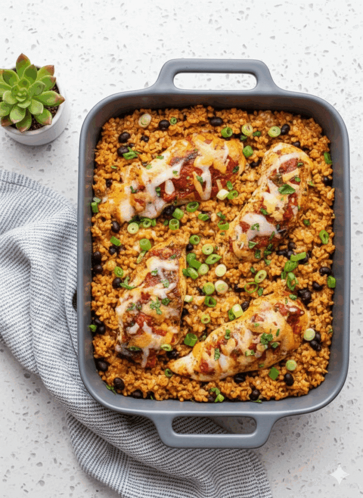 Salsa Chicken and Cauliflower Rice Skillet 4 Generated Image October 12 2025 12 18PM 1