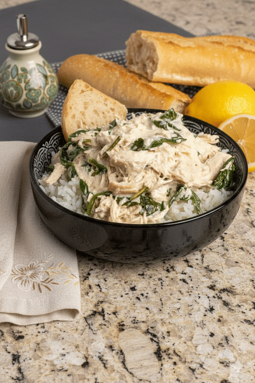 Slow Cooker Creamy Lemon Herb Chicken
