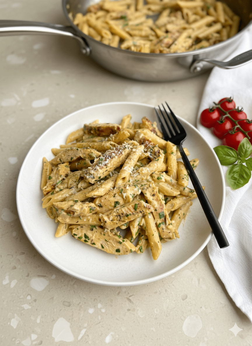 Garlic Parmesan Chicken and Pasta