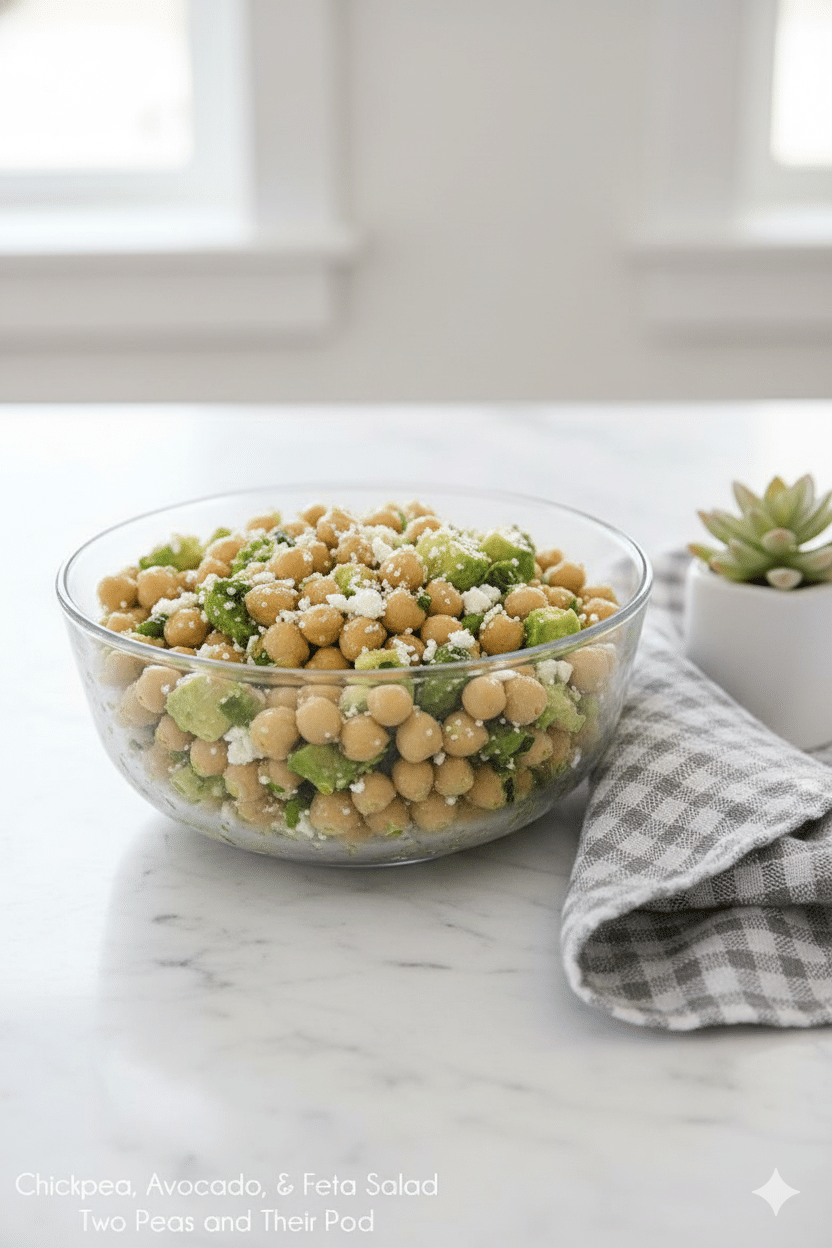 Fresh & Flavorful Chickpea Avocado Feta Salad (Ready in 10 Minutes!)