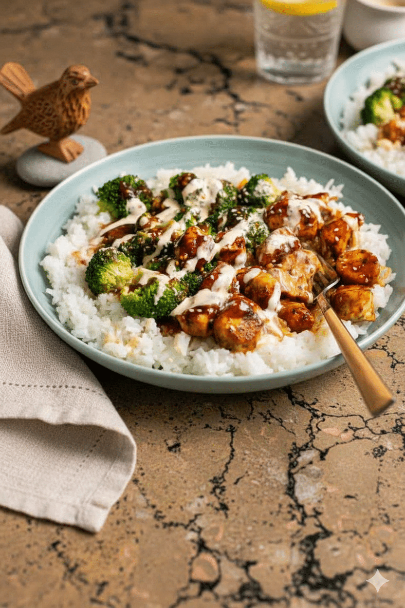 Sticky Chicken Rice Bowls