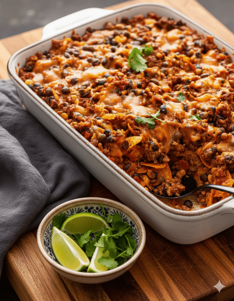 Walking Taco Casserole (Easy, Gluten-Free, Family Favorite!)