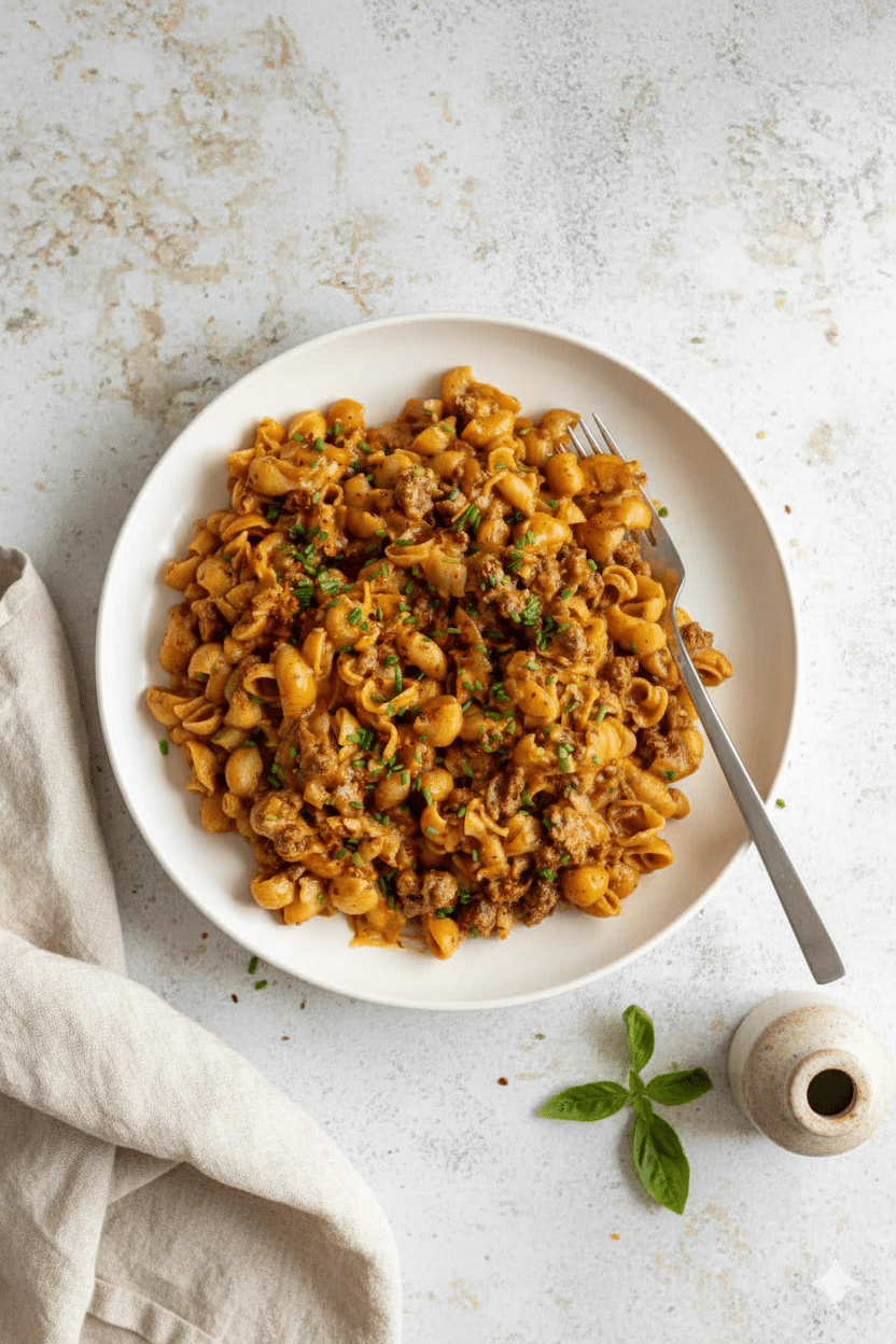 One Pan Gluten Free Hamburger Helper (Healthy & Easy Recipe)