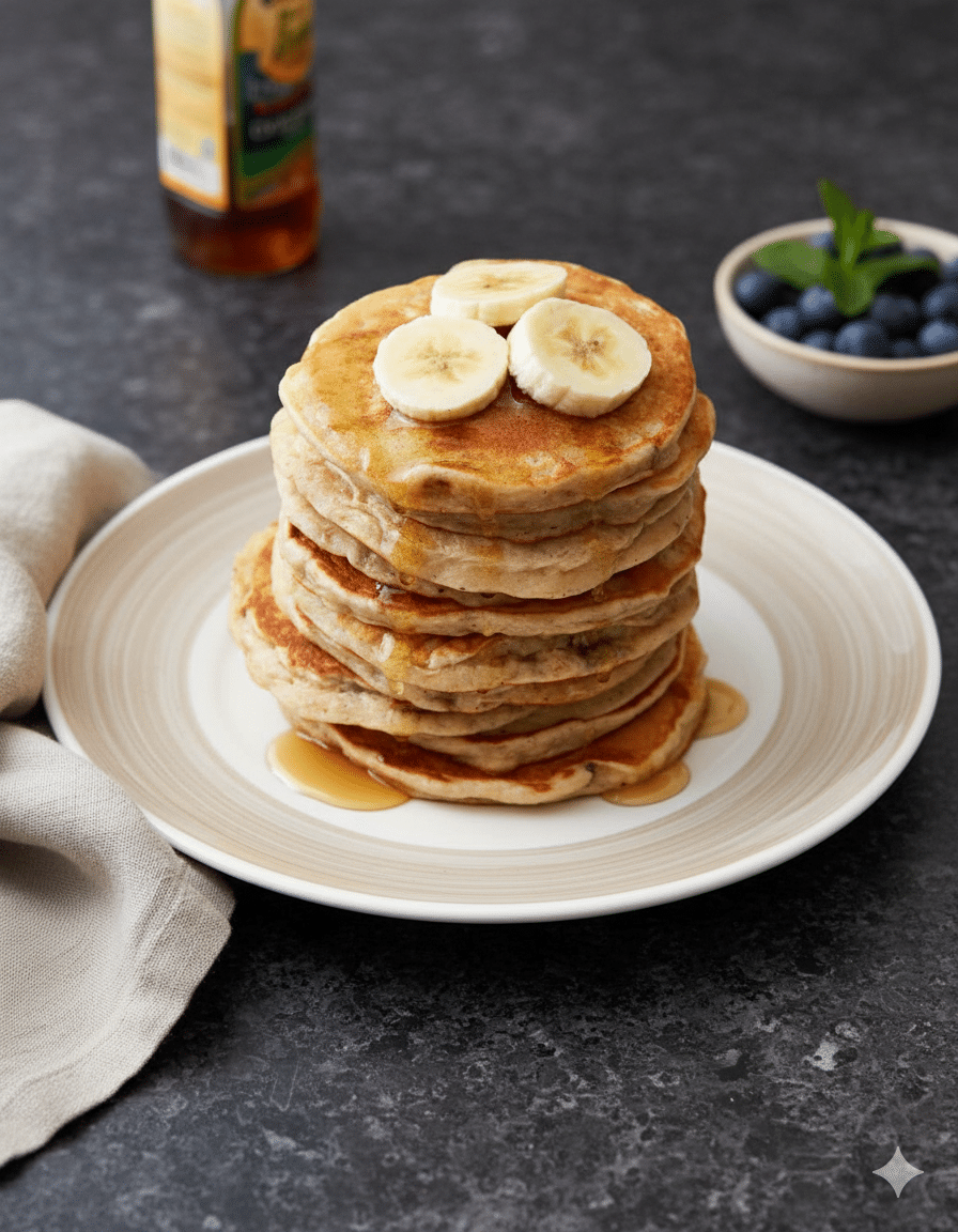 Fluffy Gluten-Free Banana Pancakes (Dairy-Free Option)