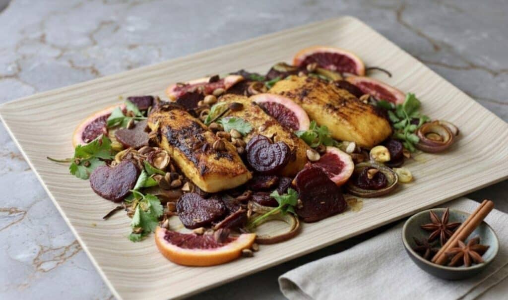 Turmeric Honey Salmon with Roasted Beets and Blood Oranges 5854734272579701569 121