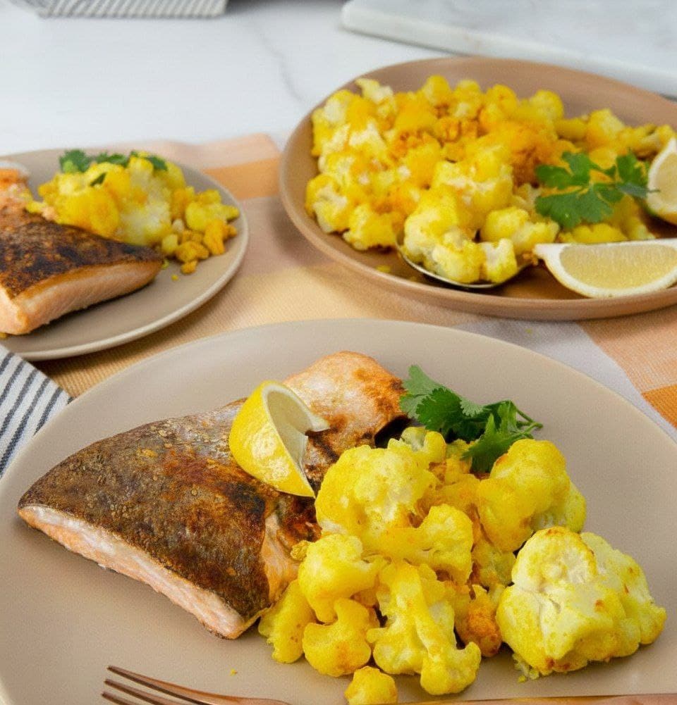 Turmeric Cauliflower with Grilled Salmon: A Simple Anti-Inflammatory Dinner 5854734272579701571 121