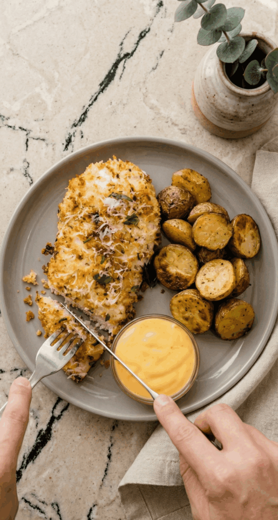 Air Fryer Parmesan Crusted Chicken: Crispy, Juicy, and Ready in 30 Minutes Gemini Generated Image pqj0plpqj0plpqj0 scaled e1763895849795
