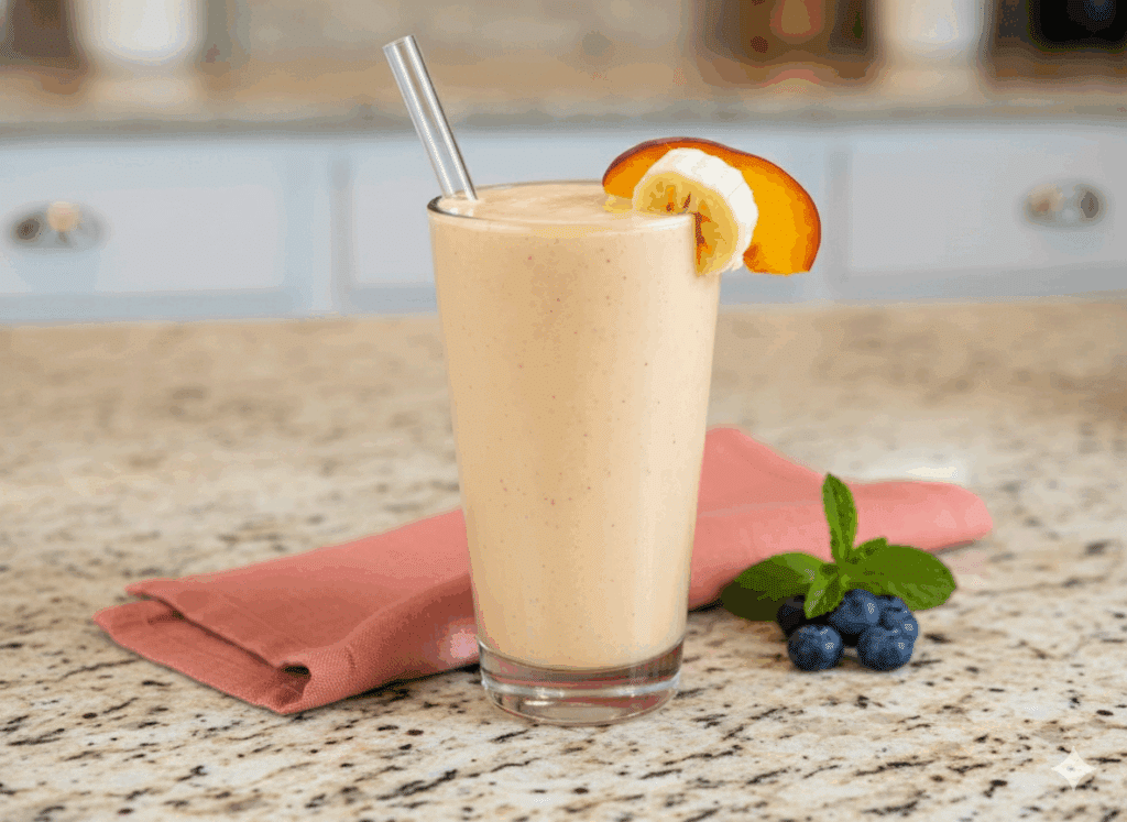Creamy Peach Banana Smoothie for Gut Health Generated Image November 05 2025 11 06AM