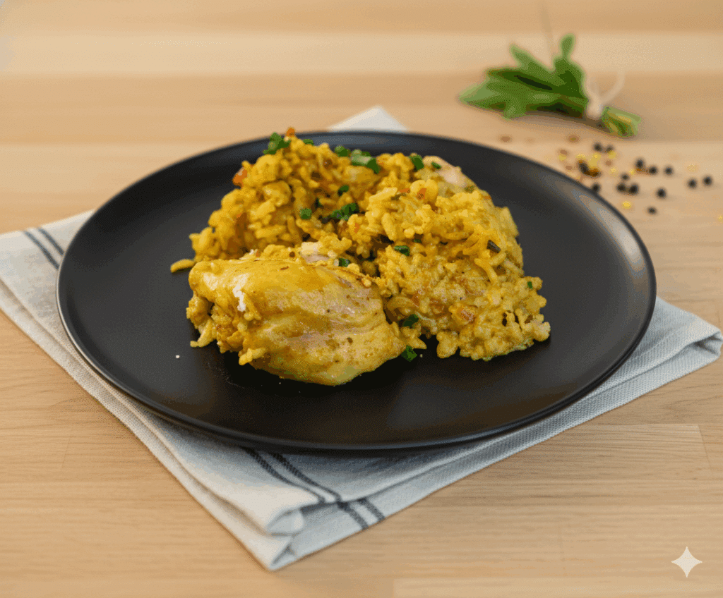 Golden Skillet Turmeric Chicken and Rice: A Comforting, Flavorful Dish Generated Image November 11 2025 2 11PM