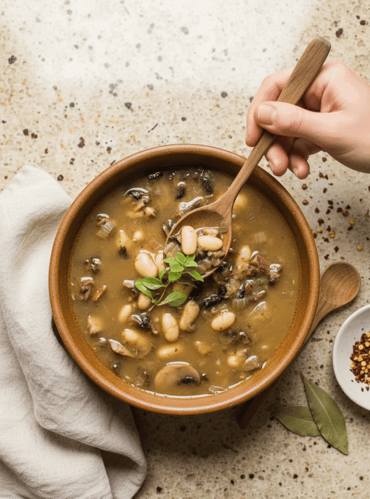 Hearty White Bean and Mushroom Soup: A Cozy Vegan Delight Generated Image November 17 2025 7 04PM e1763402973946