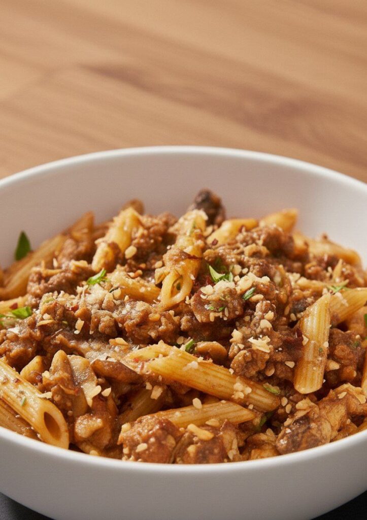 Cream-Free Mushroom Pasta with Garlic and Red Wine 5886561814194096962 121