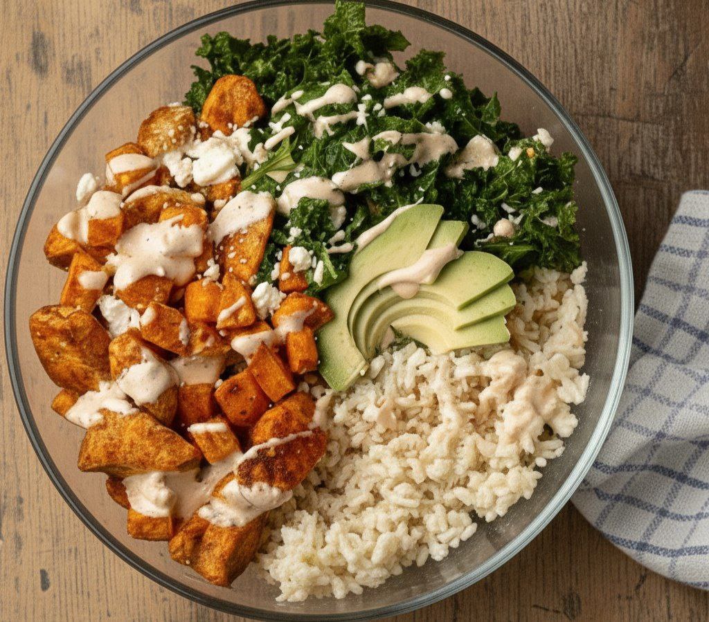 Roasted Chicken, Sweet Potato, and Kale Rice Bowls for Two 5895638359990799187 121