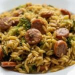 Lemon Garlic Orzo Skillet with Broccoli & Sausage (Vegan and Gluten-Free Option) 5915796952203332432 121