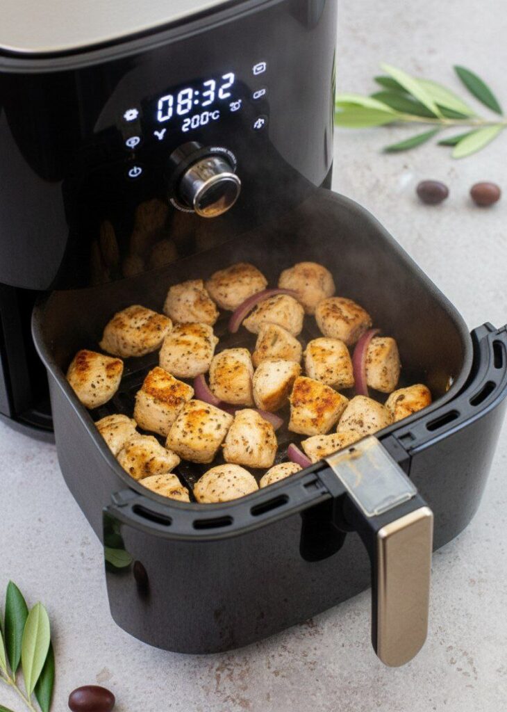Crispy Air Fryer Greek Chicken Bowls with Fresh Veggies and Tzatziki 5933898259376048961 121
