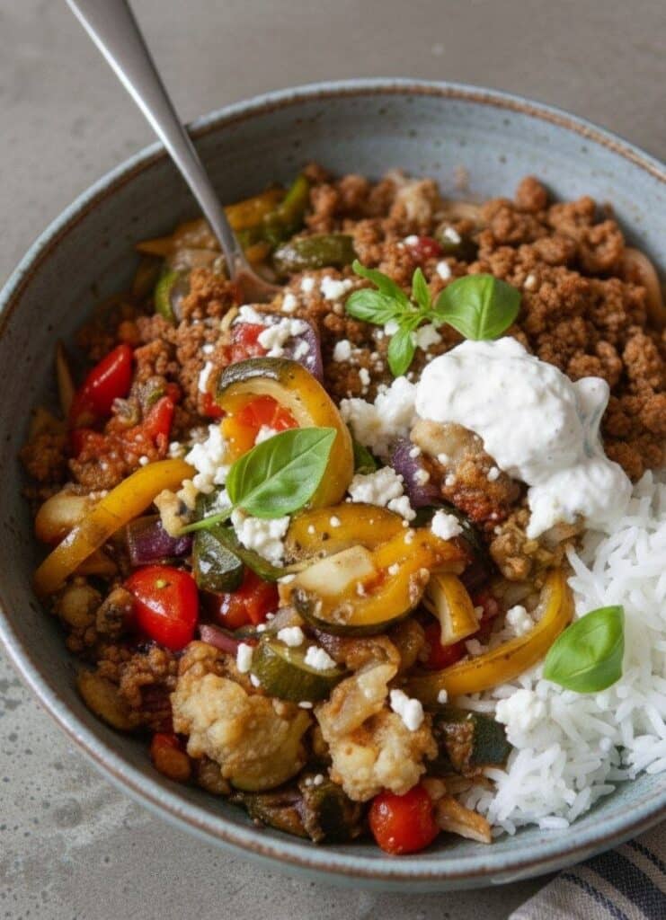 Roasted Veggie and Ground Turkey Bowl 5933898259376048979 121