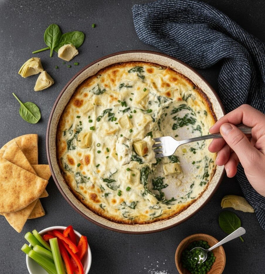 Creamy Baked Artichoke Dip Everyone Craves unnamed 7 1 e1769526428189