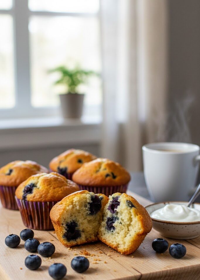 Fluffy Greek Yogurt Blueberry Muffins (Low Sugar & High Protein) unnamed 16 e1770205714341