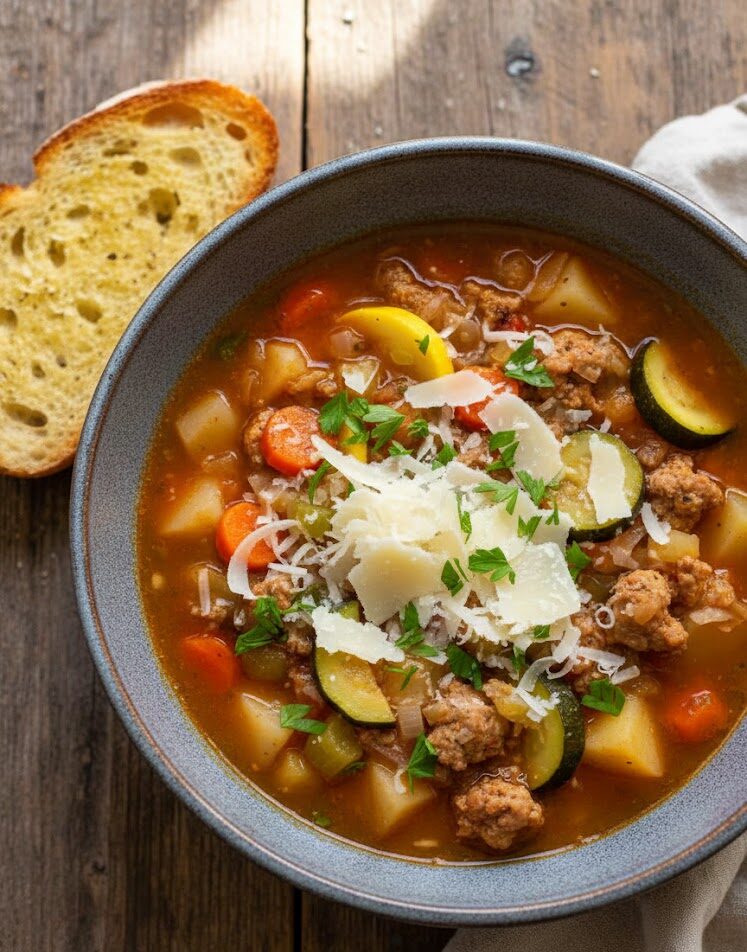Hearty Minestrone Soup with Sausage in a Parmesan Tomato Broth unnamed 20 2 e1770739215564