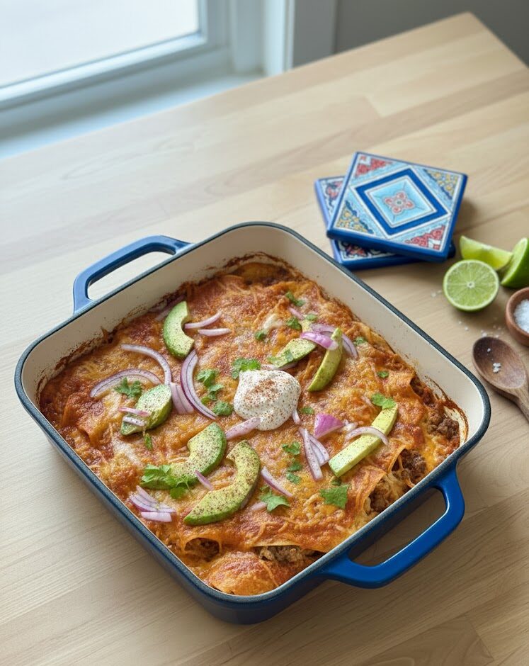 High Protein Chicken Enchilada Bake – Easy, Layered, and Flavor-Packed unnamed 36 1 e1771742403521