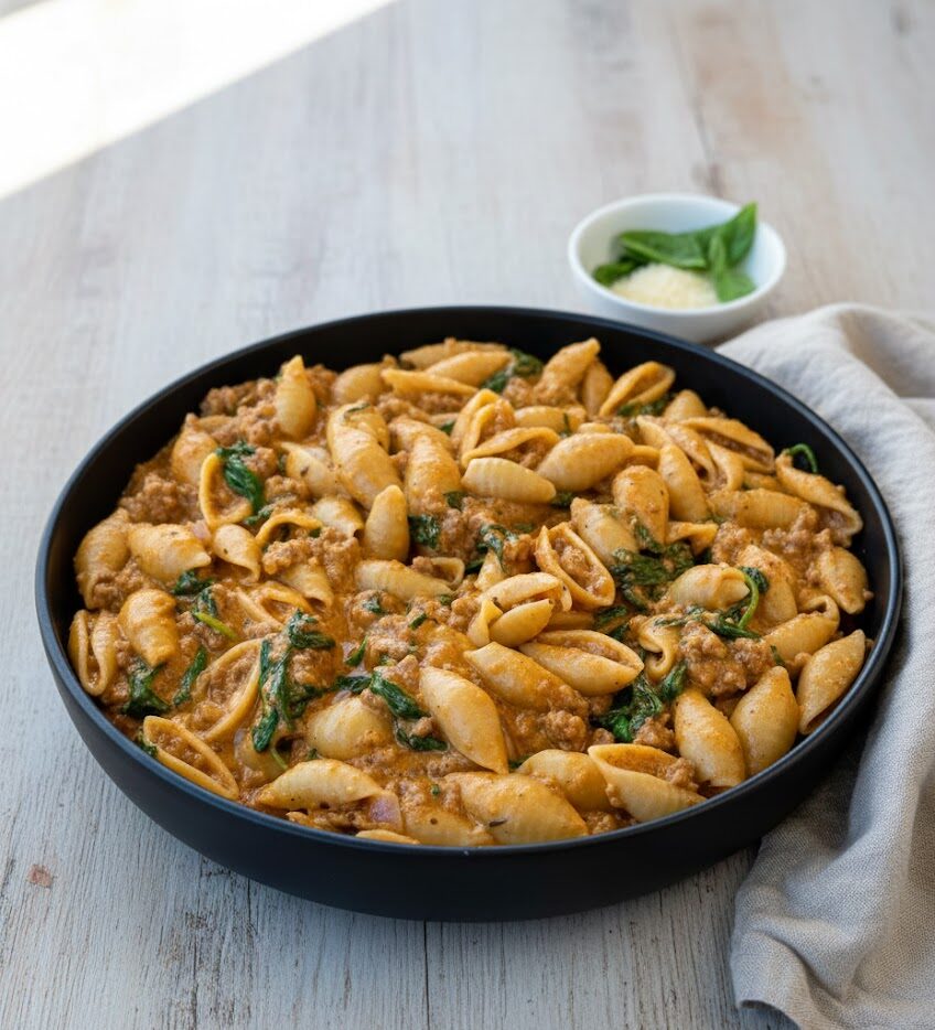 Creamy High-Protein Beef and Shells Pasta unnamed 40 1 e1771744271739
