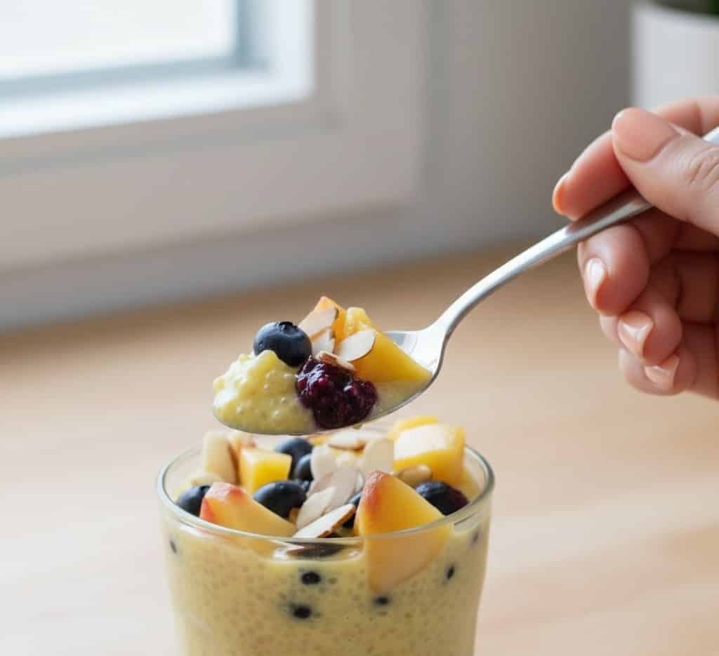 Peach Blueberry Protein Chia Pudding: A No-Cook, High-Protein Treat unnamed 45 e1770029248949