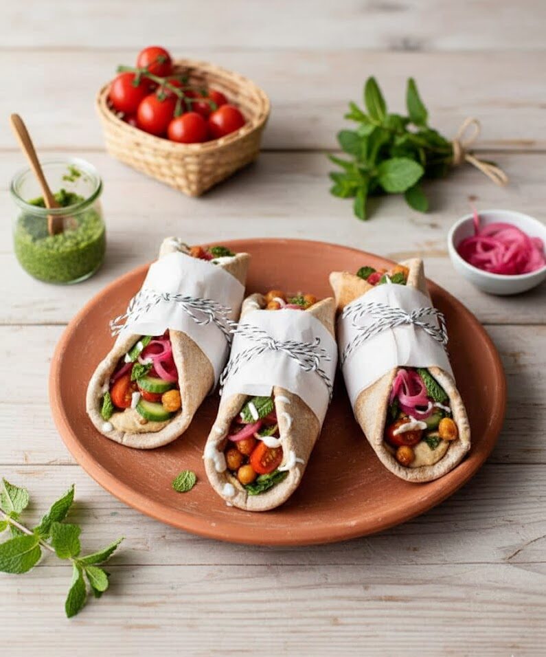 Spiced Chickpea Shawarma Wraps with Hummus and Zhoug unnamed 62 e1770887665263