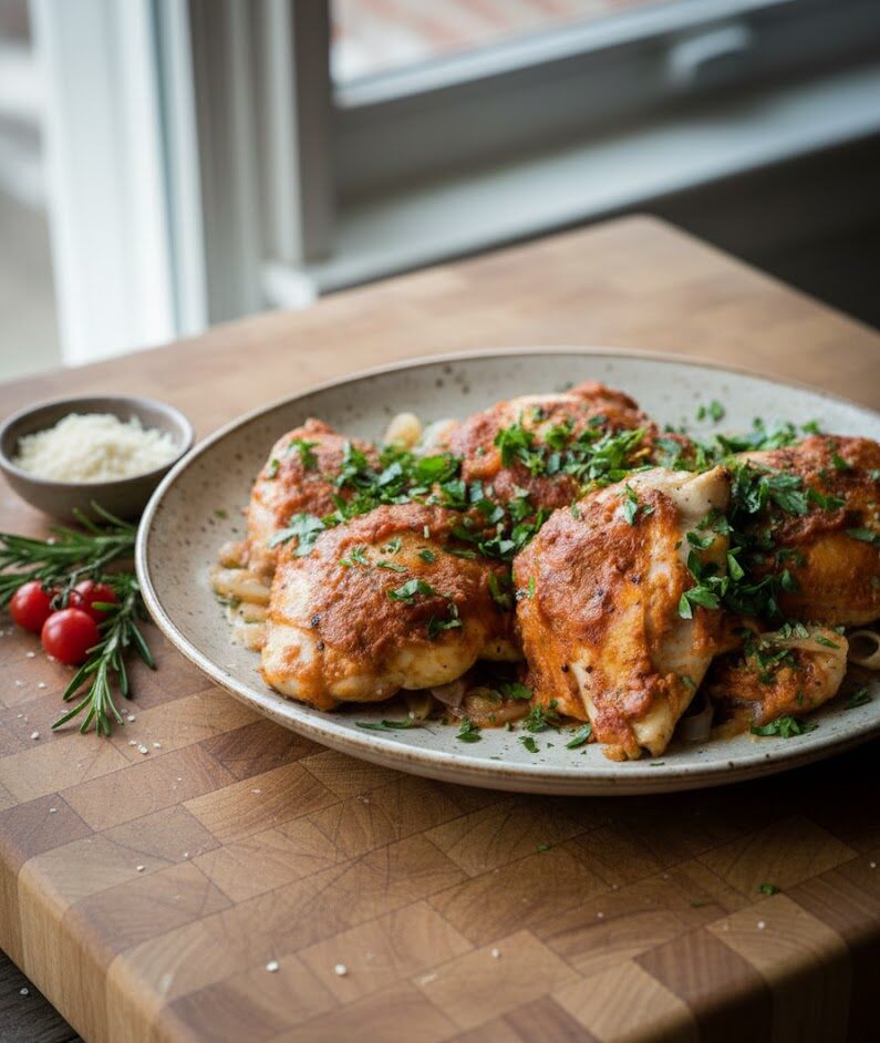 Healthy Baked Chicken Marinara (Easy 5-Ingredient Dinner) unnamed 68 1 e1771409140499