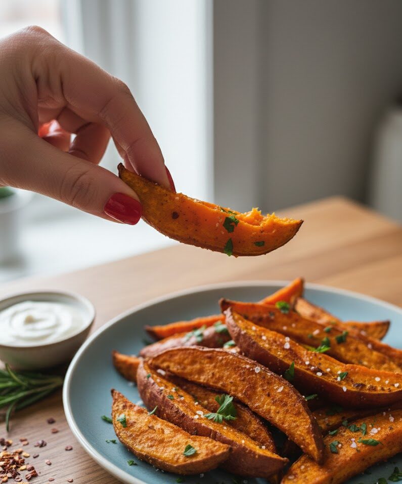 Crispy Air Fryer Sweet Potato Wedges (Easy, Healthy & Ready in 20 Minutes) unnamed 83 1 e1771424343350