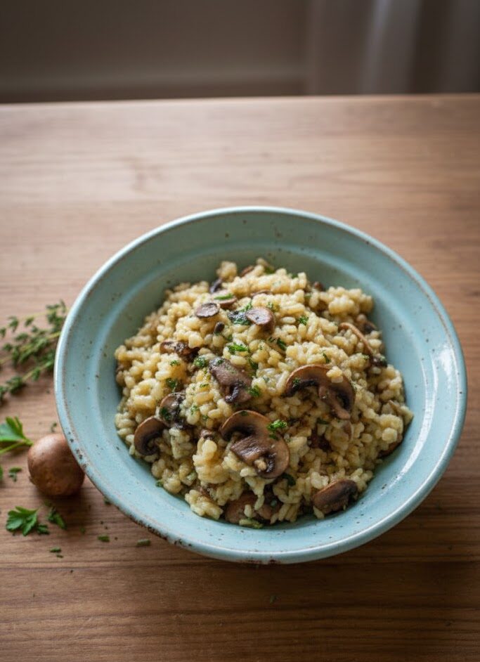 Toasted Brown Rice with Mushrooms and Thyme: A Simple Yet Flavorful Side Dish unnamed 87 e1770917126900