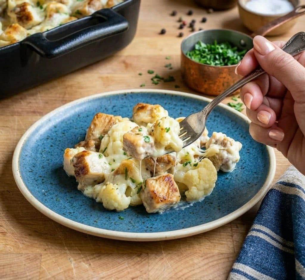 Keto Chicken Alfredo Casserole: Cheesy Low-Carb Comfort Food 5890925286218468523 121