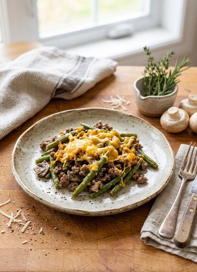 Hamburger Green Bean Casserole with Mushrooms – A Quick and Healthy Family Favorite d11e79df 3427 443b afd8 8967c6db2cc3 e1774962964738