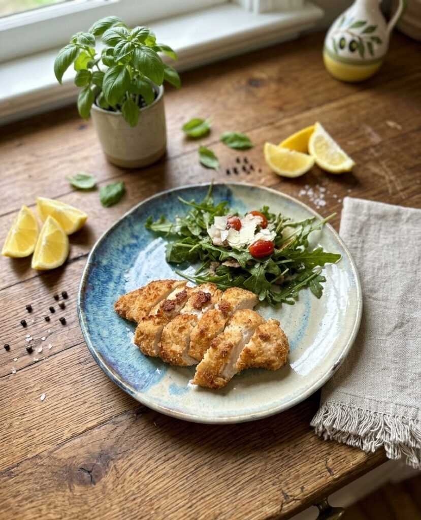 Healthy Air Fryer Parmesan-Crusted Chicken with Arugula Salad unnamed 10 2 e1772952796154