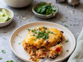 High Protein Chicken Enchilada Casserole: A Flavor-Packed Protein Boost unnamed 12 5 e1774269091333