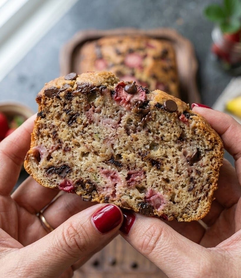Strawberry Banana Bread: Soft, Moist, and Bursting with Flavor unnamed 13 2 e1772953756531