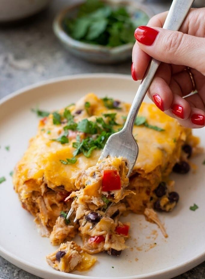 High Protein Chicken Enchilada Casserole: A Flavor-Packed Protein Boost unnamed 13 5 e1774269147156