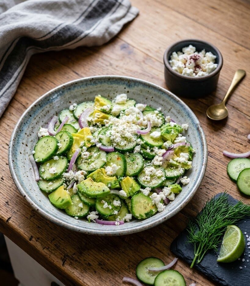 Cucumber Avocado Feta Salad: A Fresh and Creamy Delight unnamed 24 2 e1773124957677