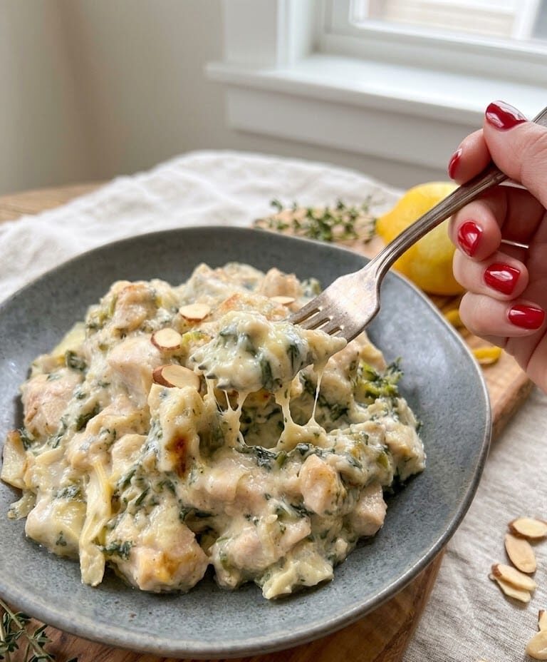 High-Protein Spinach and Artichoke Chicken Casserole unnamed 7 2 e1772950872850