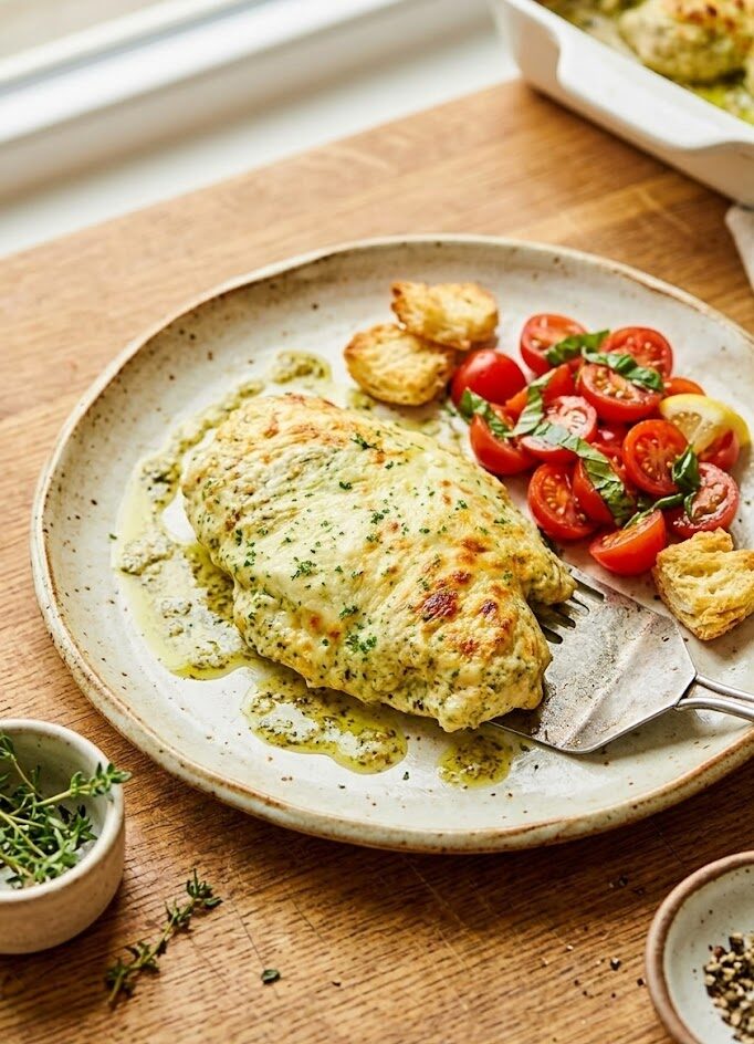 Pesto Chicken Bake: Easy, Cheesy, High-Protein Dinner unnamed 8 2 e1772951802189